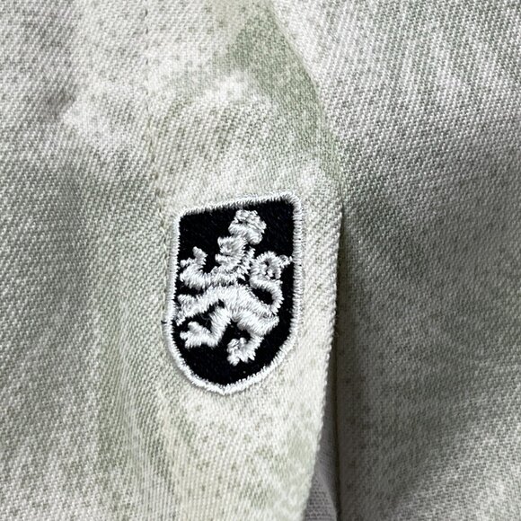 Nat Nast Silk Blend Hawaiian Shirt Mens XL Light Green Leaf Print Short Sleeve - Picture 6 of 9